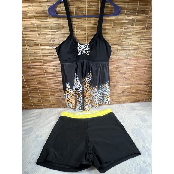 The Unbranded Brand Other - Woman's Swing Animal Print Tankini Two Pieces Bathing Suit Size LARGE